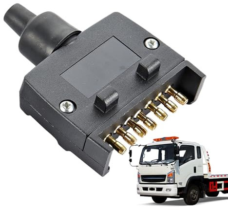 Adattatore per rimorchio,Presa per rimorchio a 7 pin | Connettore sicuro a basso profilo compatto per auto barca campeggio esterno avventura