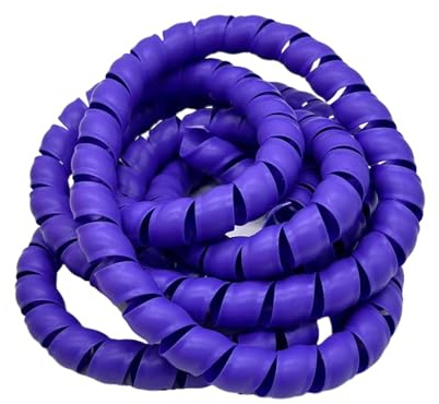 Styire 1 meter spiralkabelskydd, flexibel kabelorganisatör för trådlindning, 8 mm till 22 mm för kablar och rör, skyddshölje (lila, ID 16 mm)