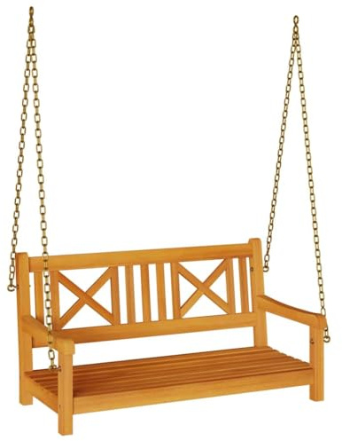 Generico Panchina a Dondolo Marrone 110 x 56 x 58.5 cm,Mobili,Mobili da Giardino,Mobili e sedie da Giardino,Panchine da Giardino,Marrone,13.8 kg,4105528