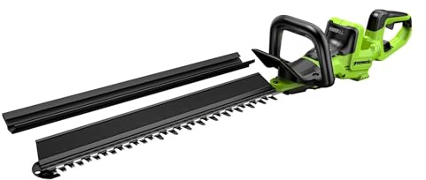 Greenworks Batteridriven häcksax 24 V 66 cm borstlös motor dubbel kant 30 mm 180° vridbart handtag Hedge Sweeper, endast verktyg HT6602RA1