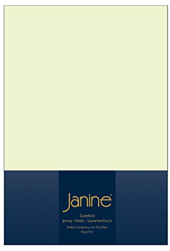 Janine Spannbettlaken Elastic-Jersey Baumwolle/Comfort Elastic 5002, Größe:200 x 200 cm, Farbe:Limone 06