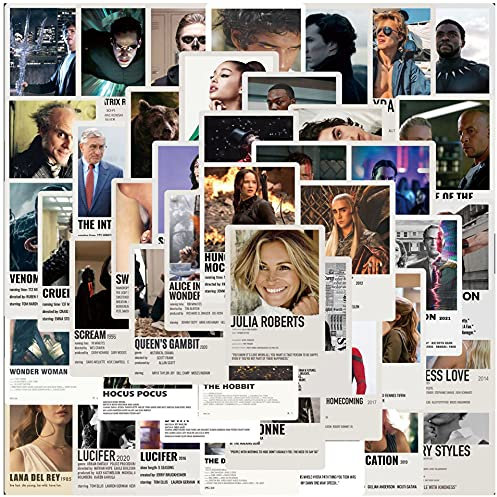 Tacomexi Célèbre Films Autocollant Mur Collage Kit 50 Pièces Films Chambre Décor 4.5x6 cm Petite Affiche Photos Collage Manga Kit