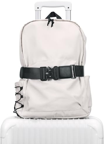 Travel Belt for Luggage Over Handle - Heavy-Duty Adjustable Luaggage Strap for Add a Bag to Carry On Suitcase - Hands-Free for Airport Trip(Storage Bag Included)