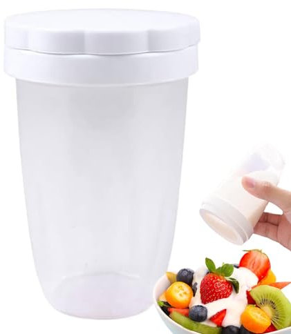 Saupoudrer De Cacao - Pépites De Sucre En Poudre, Pépites De Farine À Mailles Fines, Tamis À Sucre En Poudre En Plastique Avec Couvercle, Bouteille D'épices, Tamis À Farine Créatif, Tamis À Sucre En P