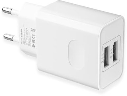 Cargador USB, 2.4A/5V Enchufe Cargador USB Multiple para iPhone 14 13 12 11 Pro MAX XS XR X 8 7 6 6S Plus SE 5 5S iPad, Samsung Galaxy, Google, Charger Movil Adaptador Multi Cabezal Corriente
