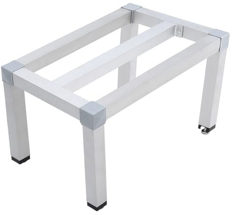 MOVECOM 45,7 x 30,5 x 30,5 cm Aluminium-Dunnage-Rack, 453,6 kg Kapazität, niedriges Regal für die Lagerung außerhalb des Bodens in Restaurants, Küchen, Supermärkten und Lebensmittelgeschäften