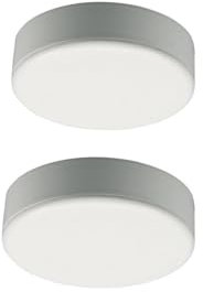 Blue Button Goods - Juego de 2 rosetas de techo (2 piezas, diámetro de 70 mm, altura de 25 mm, salidas laterales para cortar), color blanco