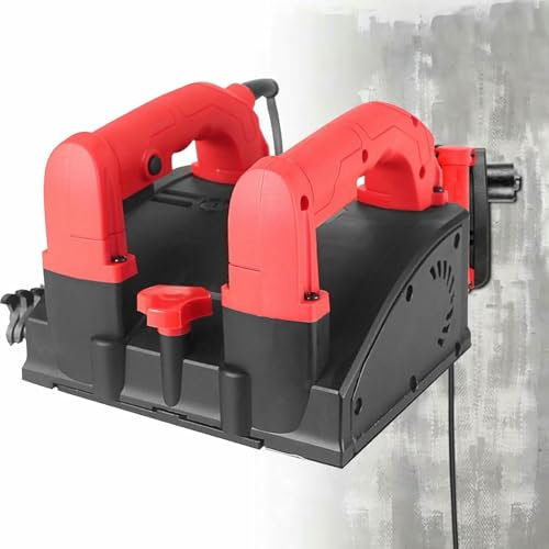XRSMOU Automatic Wall Planing Machine,Electric Concrete Shaver,with Side Knife,Adjustable Depth,for Granite,Stone,Marble Surfaces