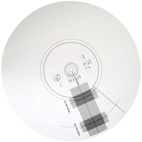 MALUGOGO Transportador de alineación de disco de calibración para entusiastas de discos de vinilo, regla giratoria acrílica con función de ajuste de ángulo, inauguración de la casa, como se muestra en