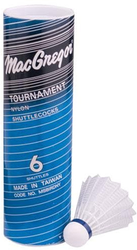 MacGregor Mac Nylon Badminton Birdie 6/Tube
