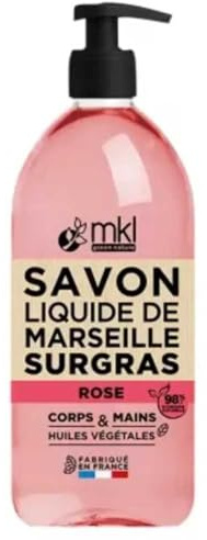 MKL Green Nature Savon Liquide de Marseille Surgras Rose 1 L