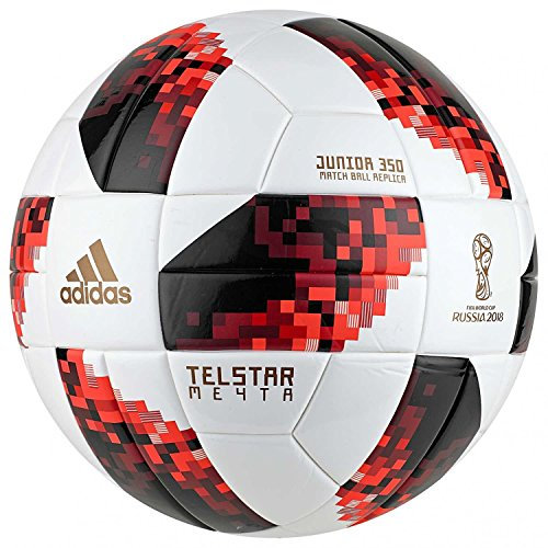 adidas Herren World Cup Knock Out J350 Fußball, White/Solar Red/Black, 5