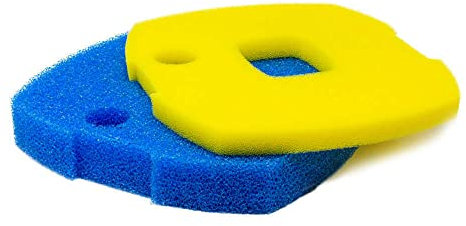 Finest-Filters CUP-7000 All In One Pond Filter Pump Foams Compatible with All Pond Solutions (Blue & Yellow Foam Set)