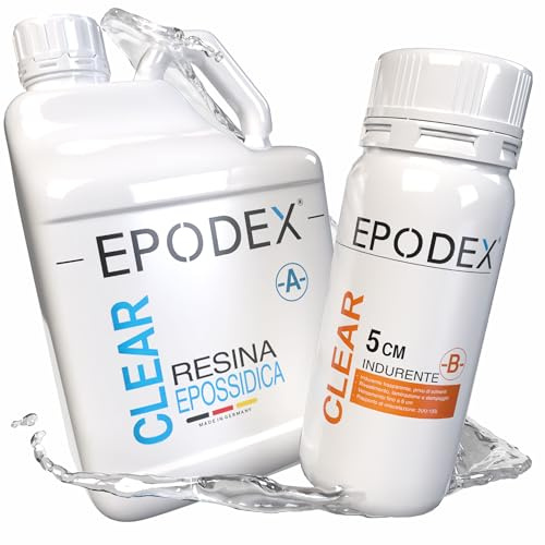 EPODEX Resina epossidica ECO+ 5cm, CLEAR - Transparent, 3kg