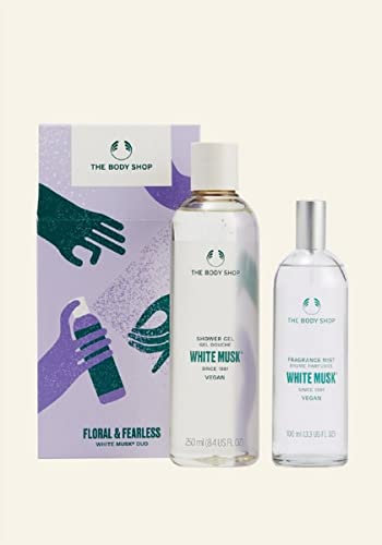 The Body Shop Floral & Fearless White Musk Mist 100ml Shower Gel 250ml Vegan Gift Set