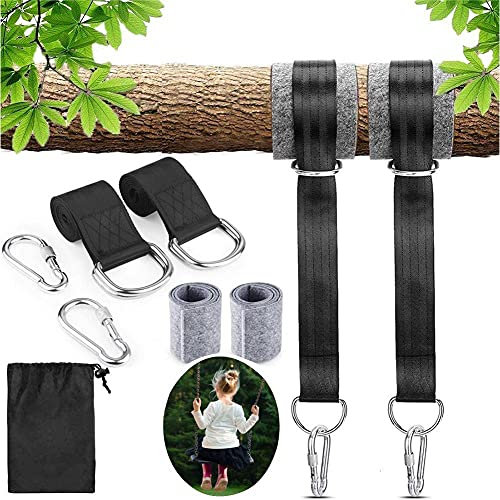 Hiegvor Hängematte Befestigung Baum,Schaukel Befestigung Baum,Befestigung Schaukel Aufhängung für Balkon mit 2 Karabinern D-Ringen für Garten Baumschaukel Outdoor Kinder,Aufbewahrungstasche (150cmx2)