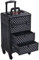 Yaheetech Valise de Maquillage Professionnelle avec Tiroirs Mallette Cosmétique à roulettes Pivotante à 360° Voyage pour Esthéticienne Coiffeuse Manucure 34,5 × 24,5 × 58 cm Noir