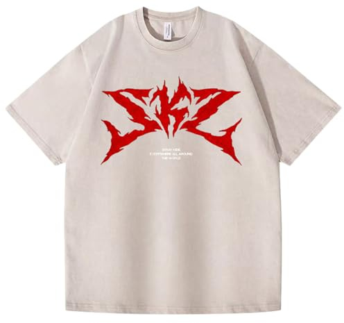 NCTCITY Uomo Donna T-Shirt in Cotone Maglietta Unisex Vintage Batik Camicia a Manica Corta Harajuku Blusa Tops StrayKidz Everywhere all Around The World