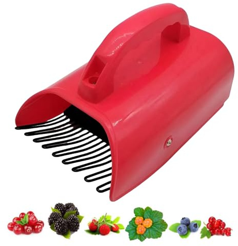 Strumento raccogli bacche – Rastrello ergonomico per mirtilli per una raccolta rapida | Raccoglitore di frutta manuale resistente alla ruggine per giardino, frutteto, cocco, quadrifoglio o attività di