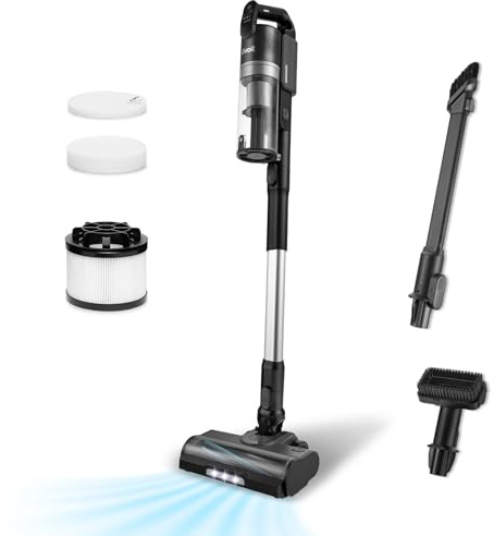 LEVOIT Aspiradora sin Cable LVAC200 MAX, hasta 70 min, con Mini Cepillo para Suciedad Difícil, Aspiradora Escoba Antienredo con Soporte de Carga, para Suelos, Alfombras y Pelo de Mascotas, Gris