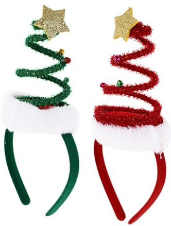 DECORNIJIA Diadema Navideña Elementos Decorativos para Fiestas 2piezas Diseño Adorable y Delicado