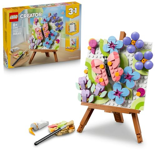 LEGO Creator 3en1 Pintura Decorativa de Arte Floral - Juguete de Construcción Transformable en Marco de Fotos y Cuadro de Flamenco - Decoración Floral - Regalo para Niñas y Niños de 8+ Años - 31390