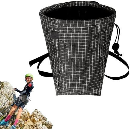 Bolsa de tiza de escalada, bolsa de almacenamiento para tizas de elevación para levantamiento de pesas, fitness, gimnasia, bloque, bádminton, baloncesto y entrenamiento en interiores o