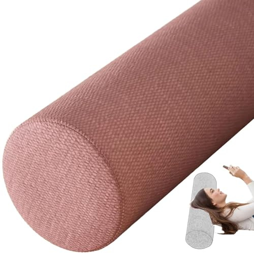 Hoowarm Almohada Cervical Redonda para Cama/Sofá 30/40/50/60/70/80/90/100/120 Cojín Cilíndrico Suave Algodón para Lumbar/Cuello/Espalda/Cabeza Cojín de Cuello Extraíble y Lavable(Color14,20x120cm)