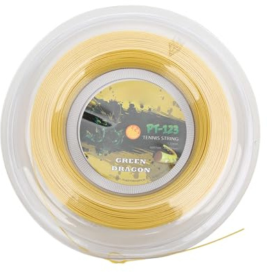 Acouto Corde de Tennis 200 M Corde de Raquette 25 Mm Fil de Raquette en Polyester Type Rigide pour l'entraînementFil Blanc Peut pour Avoir Une de TennisCorde de de TennisEnrouleur de de (Yellow)