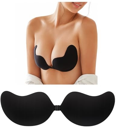 Générique Soutien-Gorge adhésif Push-up sans Bretelles – Invisible et Respirant – Réutilisable – 1 Paire