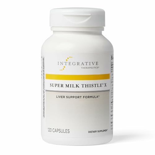 Integrative Therapeutics Super Milk Thistle X - Herbal Supplement for Liver Health Support with Milk Thistle, Licorice Root Extract & More* - Gluten-Free & Dairy-Free - 120 Capsules (120 Servings)