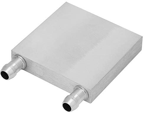 Blocco di raffreddamento ad acqua, Alluminio Water Cooling Block Waterblock Raffreddamento ad acqua Testa Flat Effluente per CPU Grafica Radiatore Heatsink(#1)