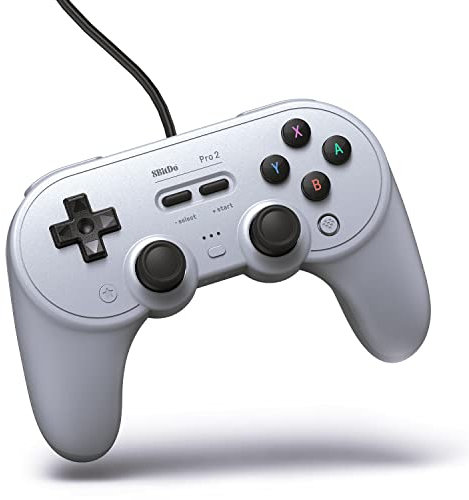Retro-Bit 8Bitdo Pro 2 Manette Filaire USB pour Nintendo Switch, PC, Android, Steam & Raspberry Pi (Grey Edition)