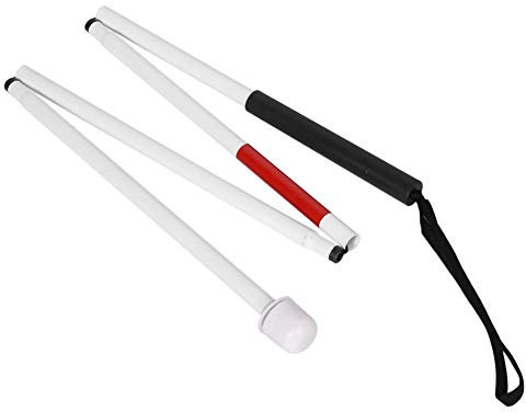 ANKROYU Faltbarer Blindenstock, 127cm Blindenstock mit Kugel Aluminiumlegierungs leichte Blindenstöcke klappbarer Gehstock für Blinde und Senioren Leichtgewichtiger einklappbare Blindenstab