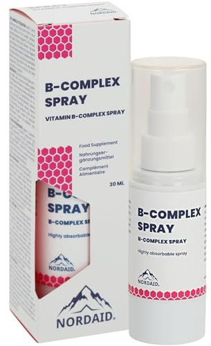 Vitamin B Complex Spray - for 2 Months - Alternative to Drops & Capsules - B Complex Vitamin High Dose - Vitamin B Complex Preparations - Vitamin B Spray - Vitamin B Complex Forte - Nordaid