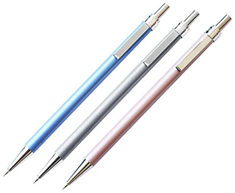 Instrument d'écriture porte-mine crayon porte-mine noir argent dessin pour pointu 0,5 mm Élégant et populaire Professionnel et mode