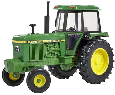 John Deere Britains 4240 Model | Detailed Diecast Metal and Plastic Tractor Toy | Child's Farm Toys for Indoors and Outdoors Age 3+