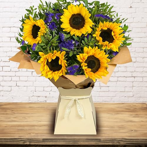 All Occasions Sunflower Bouquet, Summer Breeze Fresh Sunflowers, Fresh Flowers Delivered Next Day, Sunflowers are Perfect for Birthdays, Anniversaries, Get Well and Thank You Gifts