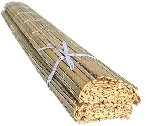 Dixiestore - Sichtschutz Bambusmatte, Bambus-Streifenmatte, Balkonverkleidung - Praktisch Natürlich, Robust Windschutz - Sichtschutz für Balkon, Garten aus Bambuslatten 1,8 x 5 m