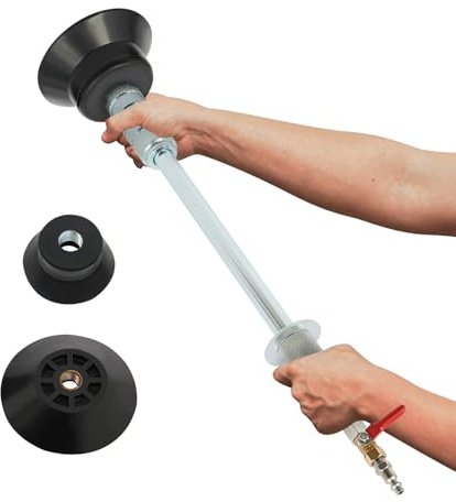 Fenjidrop Air Pneumatic Dent Puller Kit, 24.2 Slide Hammer with 3 Suction Cups (3.2 4.7 6.1), Car Dent Repair Tool for Auto Body, Suction Cup Dent Puller for Paintless Dent Removal