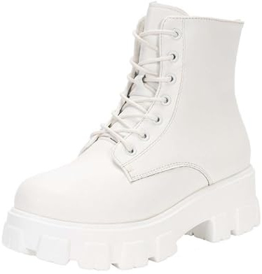 Bottine Femmes Classiques Botte a Lacets Femme Chunky Talons Confortable Bottine Chaussures pour l'Automne et de l'hiver Vintage Bottes et Bottines Cheville Chaussons LéGèRes AntidéRapante Boots