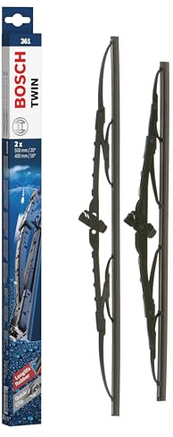 Escobilla limpiaparabrisas Bosch Twin 361, Longitud: 500mm/400mm – 1 juego para el parabrisas (frontal)