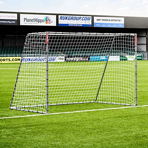 FORZA Steel42 Buts de Football [6 Tailles] | Cadre Robuste en Acier Résistant aux Intempéries | Cage, Filet et Piquets | Kit de Rebond en Option (But Seul, 300 cm x 200 cm (Futsal))