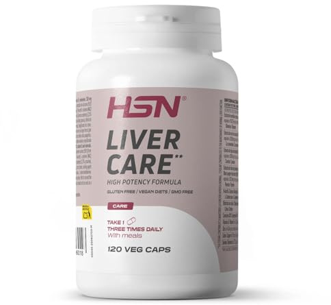 HSN Liver Care Salud Hepática* | 120 Cápsuls Vegetales | Cardo Mariano Cúrcuma Alcachofa NAC Colina CoQ10 | *La colina contribuye al mantenimiento de la función normal del hígado | Vegano Sin Gluten
