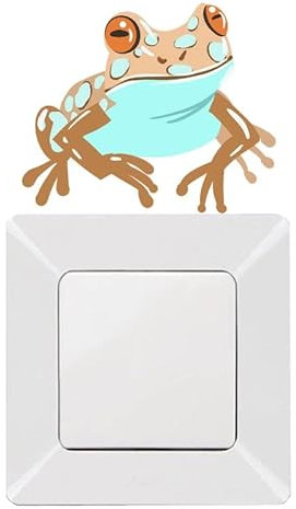 SHMAZ Reptilien-Frosch-Aufkleber, Schalter, Kinder, Wohnzimmer, Schlafzimmer, farbige Wanddekoration