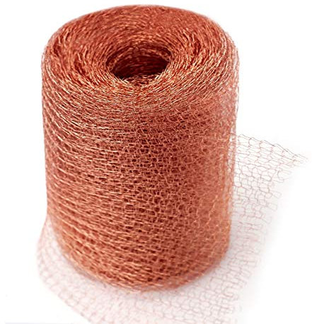 Pure Copper Mesh Rodent Pest Control, 33 Feet Fine Wire Mesh Roll for Mouse Hole Filler, Rat Snail Slug Deterrent & Trap for Indoors, Garden