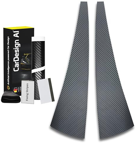 Paint Protection Film for Door Trims suitable for Mercedes SLK R172 & SLC 2011-2020: Wrapping-Kit Window B- C-Pillar Moulding left/right front/rear (Carbon style)