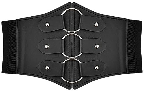 ALAIX Women's Corset Belt Extra Wide Stretchy Belts Elastic Waspie Waist Belts for Cosplay Halloween Costume Belts for Women