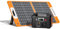 FlashFish 151Wh Powerstation mit Solarpanel 60W, Tragbare Solargenerator mit 200W AC Reiner Sinuswelle,Notstromaggregat Akku mit LCD Anzeige Camping Solaranlage Komplettset für Handys,Laptop,Drohnen