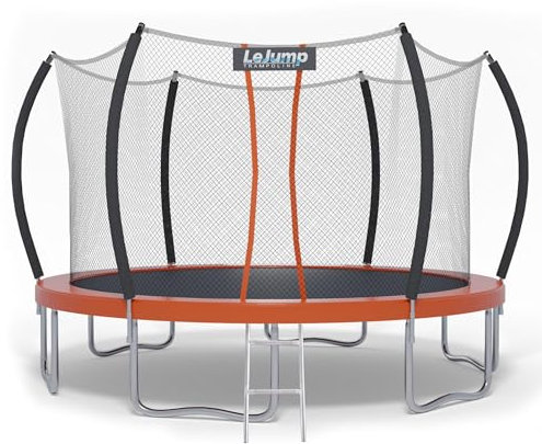 LeJump 366 cm Durchmesser Trampolin Sunrise Outdoor Trampolin für Fitness und den Garten mit Umlaufendem Sicherheitsnetz und Randabdeckung,